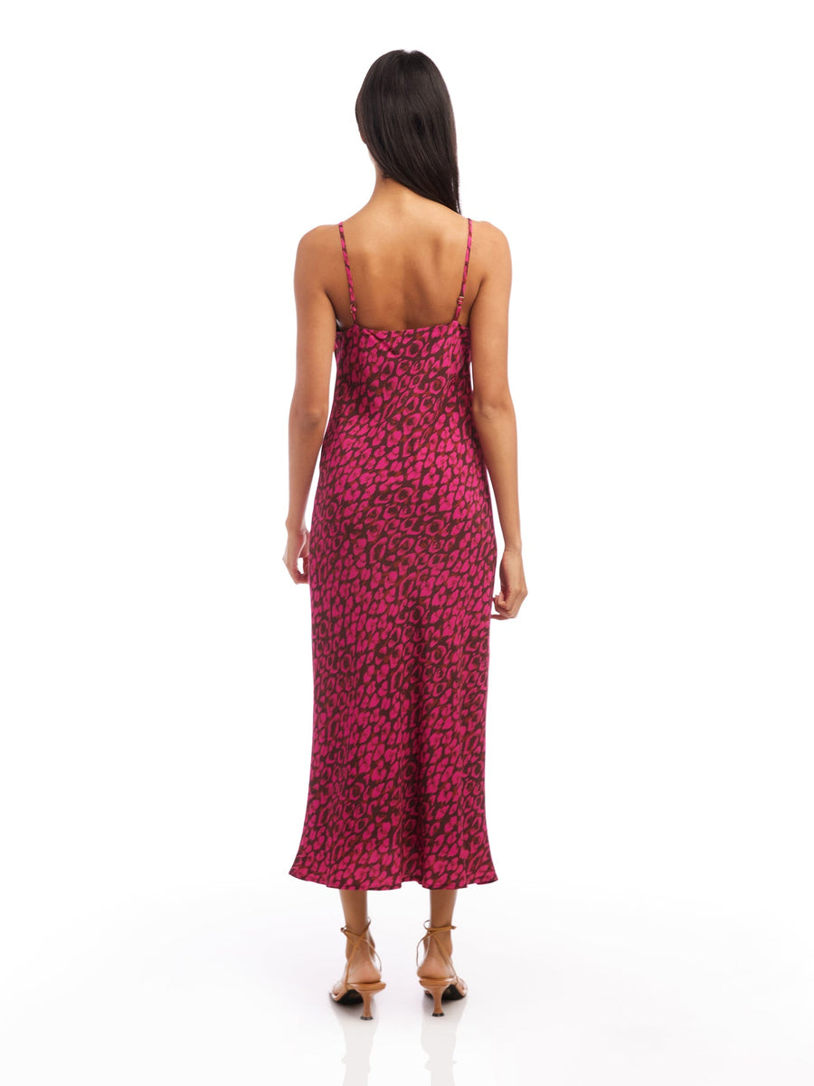 red and pink leopard print dress Patricia Burgundy Leopard Burnout Velvet Mesh Backless Maxi Dress
