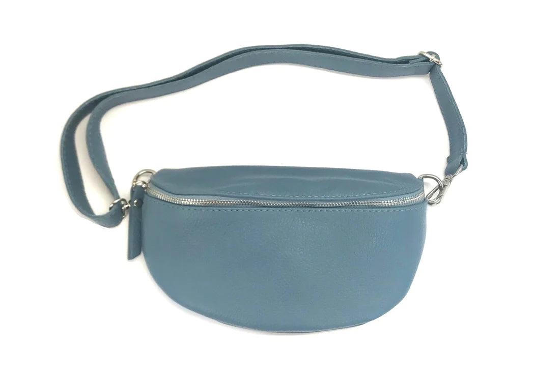 Leather Double Tassel Fanny Pack