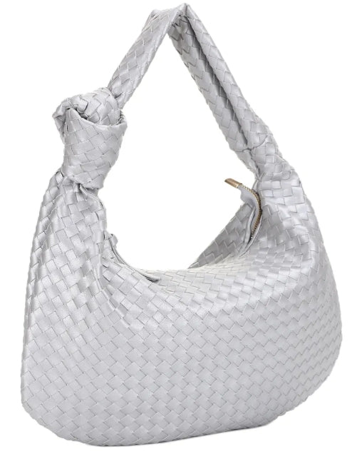 Noodle Rope Knotted Hobo Handbag