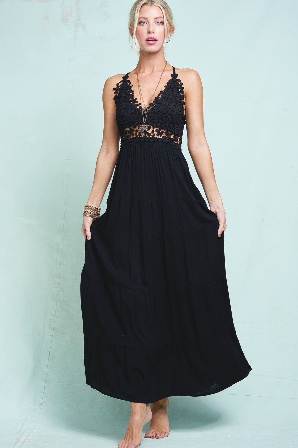 knee length dresses for ladies Maxi Bralette Dress